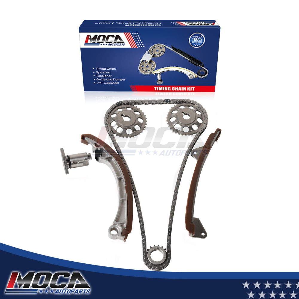 Kit de cadena de distribución compatible con Chevrolet Prizm Toyota Corolla 1.8L 1ZZFE 9-4200SA 98-99 con tensor de 28 mm
