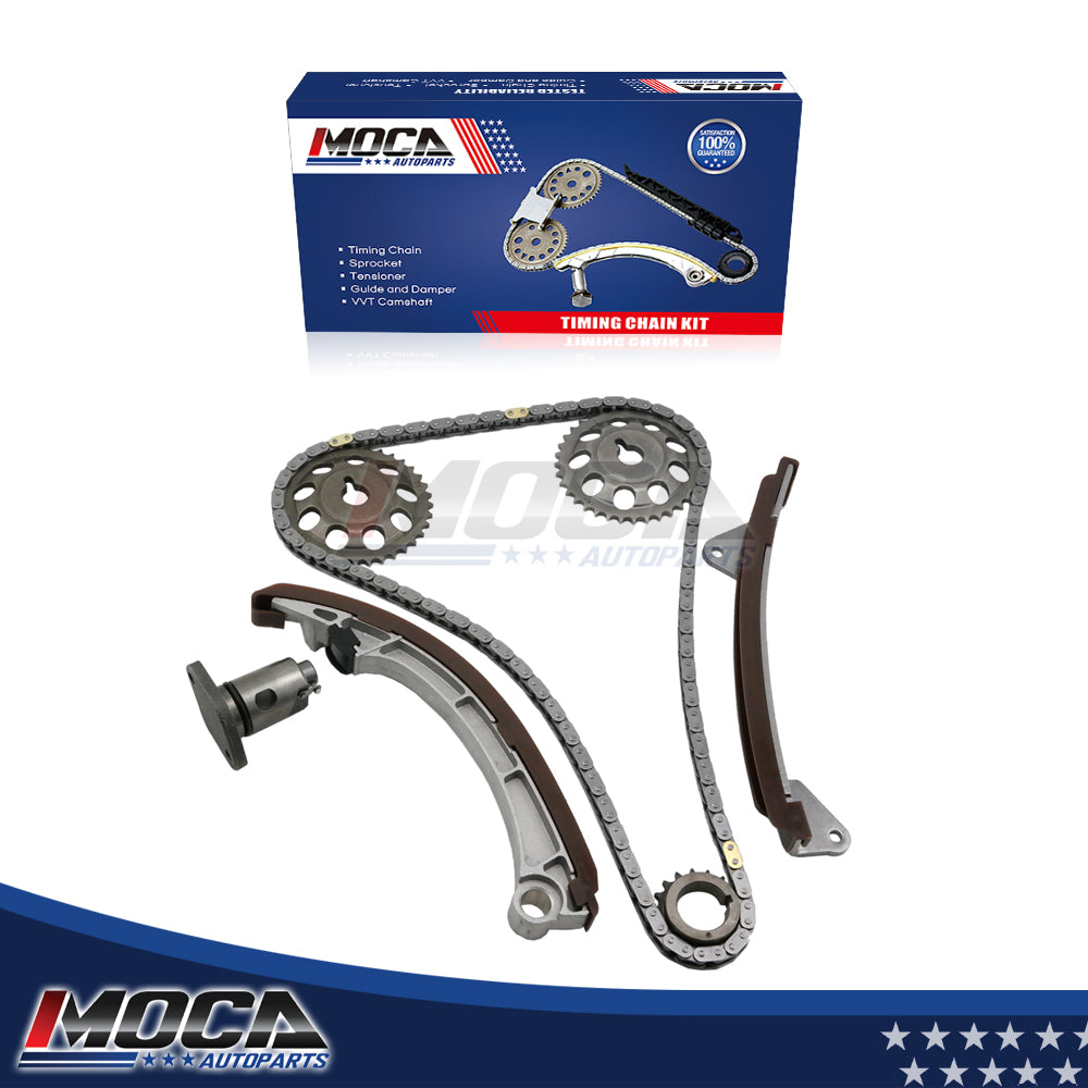 Kit de cadena de distribución compatible con Toyota Corolla Chevrolet Prizm 1.8L DOHC 1ZZFE 98-99 con tensor de 30 mm