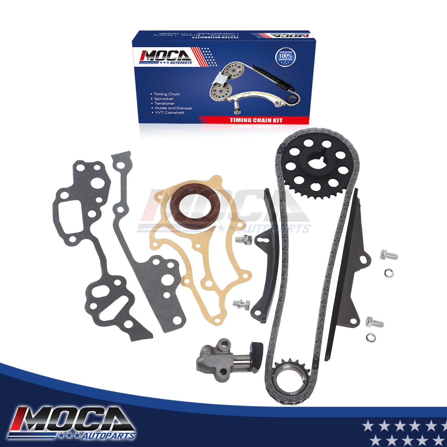 Kit de cadena de distribución con engranajes para camioneta Toyota 4Runner 22RE 22REC 2.4L (1985-1995)