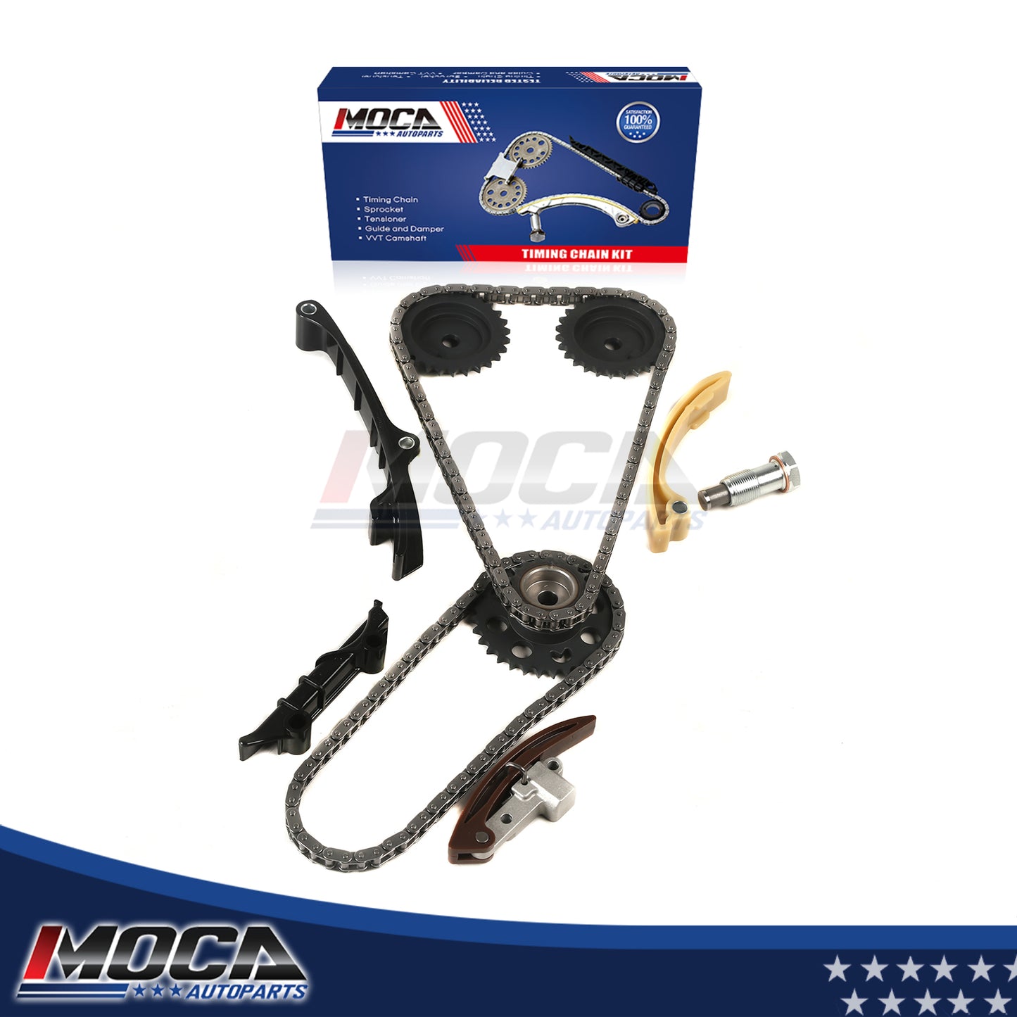 Kit de engranajes de cadena de distribución de una sola fila superior para VW Jetta Golf VR6 AFP V6 2.8L 99-02