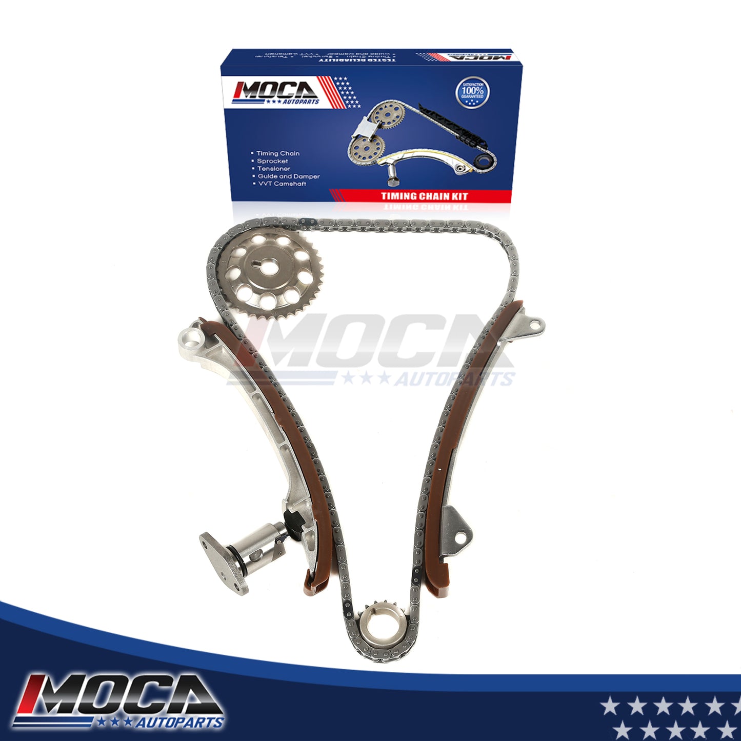 Kit de cadena de distribución compatible con Toyota Celica Pontiac Vibe GT 2000-2006, motor 1.8L "2ZZGE"