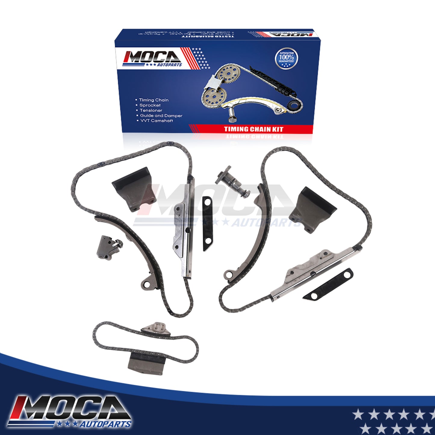 Kit de cadena de distribución compatible con Infiniti Q45 AT Sedan 4.5L V8 DOHC VH45DE 1990-1996