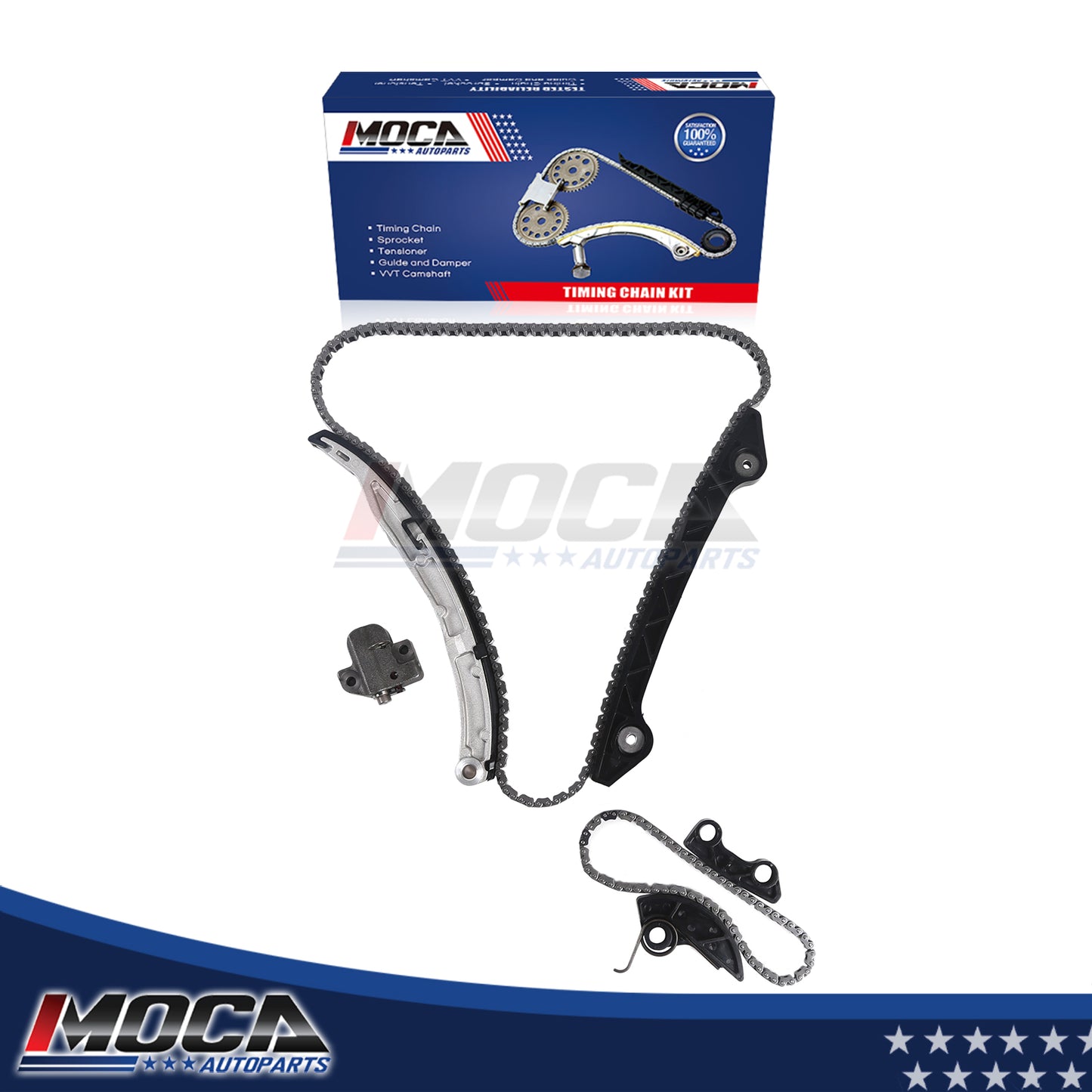 Kit de cadena de distribución compatible con Ford Focus, Escape, Fusion, Mazda Tribute, Milan 2.3L (años 03-08)