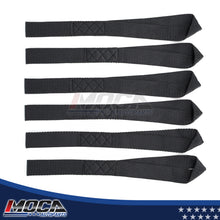 MOCA - Paquete de 6 correas de amarre de bucle suave (10643 lb, resistencia a la rotura, 1,6 x 17 pulgadas), resistentes para ATV, UTV, RTV, motos de cross, cuatriciclos, motocicletas, scooters, motos acuáticas, canoas y embarcaciones