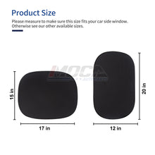 Parasoles laterales para ventanas de coche MOCA (paquete de 4) de 30 x 50 cm y 38 x 43 cm