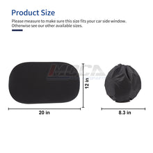 4 parasoles laterales para ventanas de coche MOCA de 30 x 50 cm