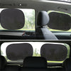 4 Pack MOCA Car Side Window Sun Shades 12”x20” & 15”x17”