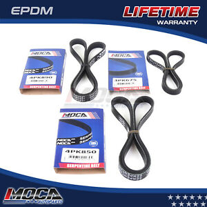 3PC MOCA Serpentine Belt for 2010-2011 Kia Soul 2.0L & 2005-2008 Hyundai Tucson 2.0L & 2004-2009 Kia Spectra 2.0L