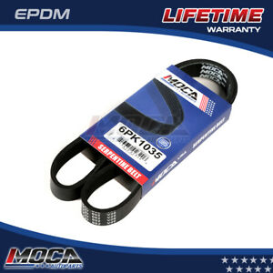 Correa serpentina MOCA 6PK1035 para Toyota Solara 3.0L 99-03 y Toyota Camry 3.0L 98-01 y Nissan NX 2.0L 91-93 y Lexus RX330 3.3L 04-06