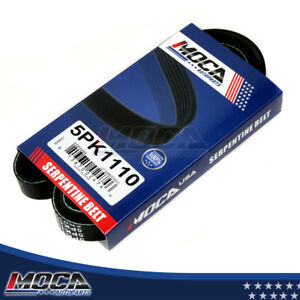 Correa serpentina MOCA 5PK1110 para Toyota Celica 88-99 2.2L y 88-96 Toyota Camry 2.2L y 82-85 Mercury Lynx 1.6L y 85-86 Pontiac Parisienne 5.0L