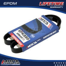 Correa serpentina MOCA 5PK880 para Honda Prelude 2.1L de 1990 y Subaru Impreza 2.5L de 2013-2014