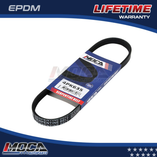 Correa serpentina MOCA 4PK635 para Mazda 626 2.0L 1986-1987 y Mitsubishi Expo 2.4L 1993-1994 y Mitsubishi Expo 1995 2.4L