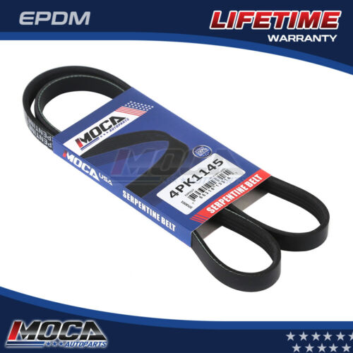 Correa serpentina MOCA 4PK1145 para Chevrolet Celebrity 85-86 2.8L y Honda Accord 2.7L 96-97 y Toyota 4Runner 88-91 2.4L y Toyota Pickup 88-91 2.4L