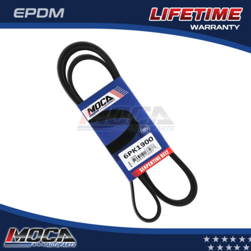 Correa serpentina MOCA 6PK1900 para Chevrolet Astro 2.5L (87-89), Daewoo Leganza 2.2L (99-02), GMC S15 2.5L (88-90) y Kia Sorento 3.3L (16-17)