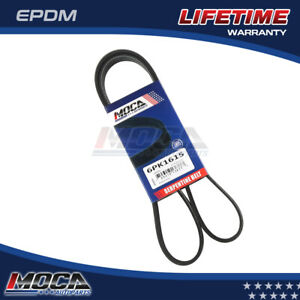 Correa serpentina MOCA 6PK1615 para Audi A3 Quattro 3.2L y 98-00 Isuzu Hombre 2.0L y Volkswagen Atlas 18-19 3.6L y Volkswagen CC 3.6L 09-16
