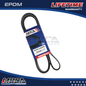 Correa serpentina MOCA 6PK1695 para Toyota MR2 Spyder 00-05 1.8L y Kia Cadenza 14-16 3.3L y Hyundai Santa Fe 05-06 2.7L y BMW X5 3.0L 14-17