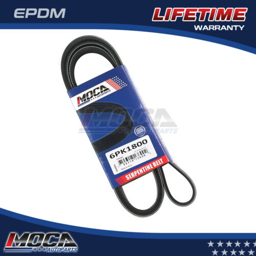 Correa serpentina MOCA 6PK1800 para Pontiac Tempest 3.1L 90-91 y Pontiac Sunbird 3.1L 93-94 y Pontiac Grand Prix 3.1L 94-95 y Chevrolet Cavalier 3.1L 93-94