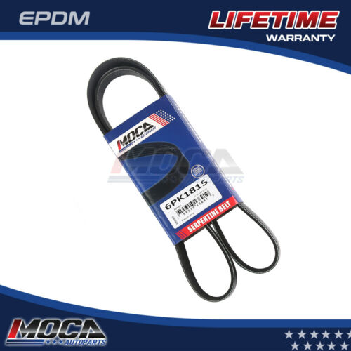 Correa serpentina MOCA 6PK1815 para Mercury Mystique 2.5L 95-97 y GMC Yukon XL 6.2L 15-17 y GMC Yukon 6.2L 15-17 y Cadillac Escalade 6.2L 15-17