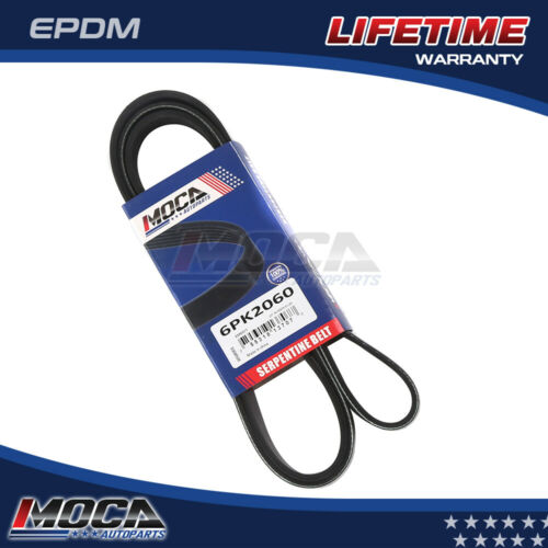 MOCA Serpentine Belt 6PK2060 for 2012-2019 Lexus GS F 5.0L & 2014-2019 Ram 1500 3.0L & 2013-2014 Chevrolet Camaro 6.2L & 2006-2010 Kia Optima 2.7L