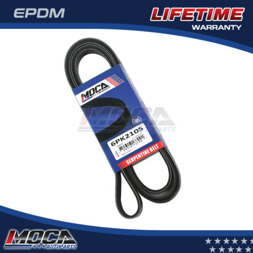 MOCA Serpentine Belt 6PK2105 for 2001-2011 Ford Ranger 2.3L & 2001-2009 Mazda B2300 2.3L