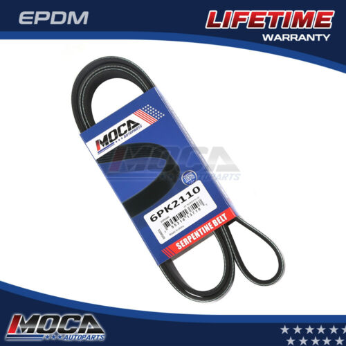 MOCA Serpentine Belt 6PK2110 for 2001-2011 Ford Ranger 2.3L & 2001-2009 Mazda B2300 2.3L