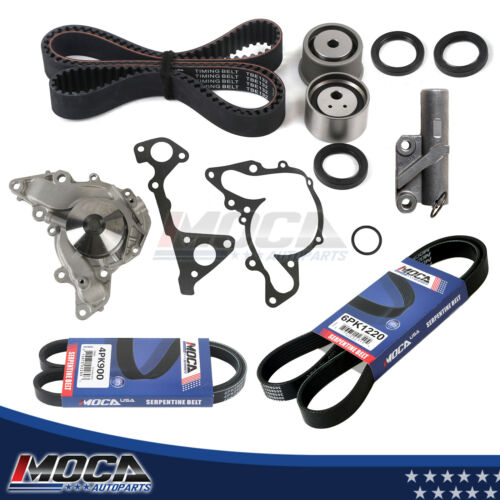 MOCA Timing Belt Water Pump Serpentine Belt Set for 1997-2004 Mitsubishi Diamante 3.5L