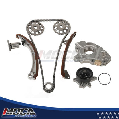 MOCA Timing Chain Kit Oil Pump Water Pump Set for 1998-1999 Chevrolet Prizm 1.8L & 1998-1999 Toyota Corolla 1.8L with 28mm tensioner