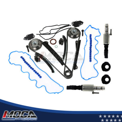 MOCA Timing Chain Kit Cam Phaser Selenoid Gasket Set for 05-06 Ford Expedition 5.4L & 04-06 Ford F-150 5.4L & 05-06 Ford F-350 Super Duty 5.4L