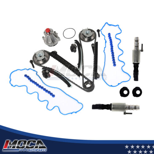 MOCA Timing Chain Kit Cam Phaser Selenoid Water Pump for 07-09 Ford Expedition 5.4L & 07-09 Ford F-150 5.4L & 07-10 Ford F-350 Super Duty 5.4L