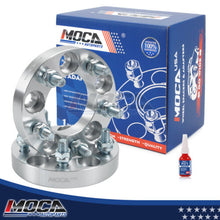 Espaciadores de rueda MOCA de 5 x 4,5 a 5 x 4,5 para Jeep Liberty (2001-2012), Ford Ranger (1982-2012), Explorer (1990-2018) y Edge (2007-2014). Rosca de 25 mm, 1/2" x 20 (2 unidades), color plateado.