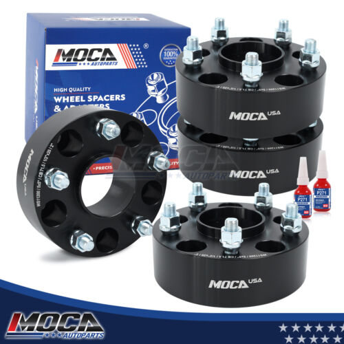 MOCA 5x5 to 5x5 Wheel Spacers Fits for Jeep 1999-2010 Grand Cherokee, 2007-2018 Wrangler, 2006-2010 Commander, 15mm Thread Pitch 1/2" x20 4PCS, Black