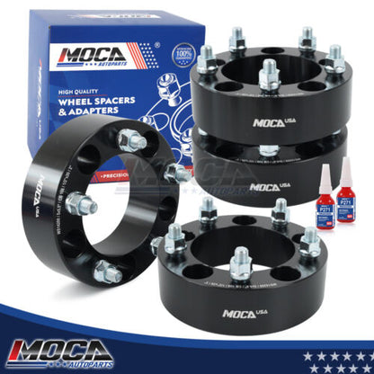 MOCA 5x5.5 to 5x5.5 Wheel Spacers Fits for Jeep 1963-1966 CJ3, 1964-1983 CJ5, 1964-1975 CJ6, 1976-1986 CJ7, for Suzuki 1989-1997 Sidekick, 1999-2004 Vitara, 50mm Thread Pitch 1/2" x20 4PCS, Black