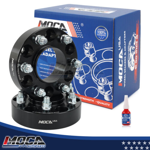 Espaciadores de rueda MOCA de 6 x 5,31 a 6 x 5,31 para Ford Expedition (2015-2022), Ford F150 (2015-2022), Ford Lobo (2015-2022) y Lincoln Navigato (2015-2022). Rosca de 38 mm, M14 x 1,5 (2 unidades), color negro.