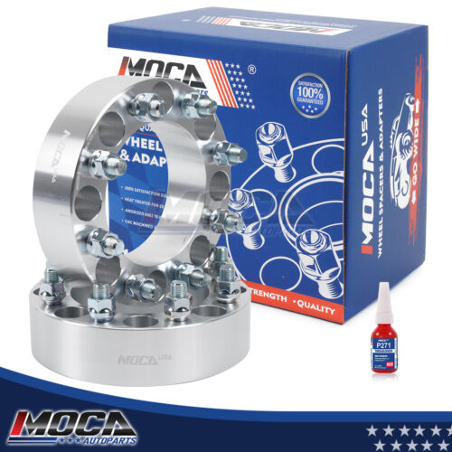 MOCA 8x6.5 to 8x6.5 Wheel Spacers Fits for Dodge 1994-2010 Ram 2500 Ram 3500, for Ford 2003-2013 E-250, 1992-2002 E-250 Econoline, 1992-2000 E-350 Econoline, 50mm Thread Pitch 9/16 2PCS, Silver