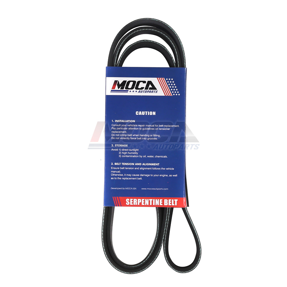 MOCA Serpentine Belt 6PK1628 for 1994-1996 Buick Roadmaster 5.7L & 1994 Cadillac Fleetwood 5.7L & 2017 Chevrolet Cruze 1.6L